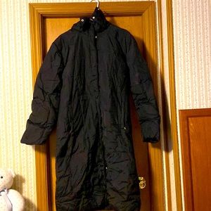 Long black down jacket